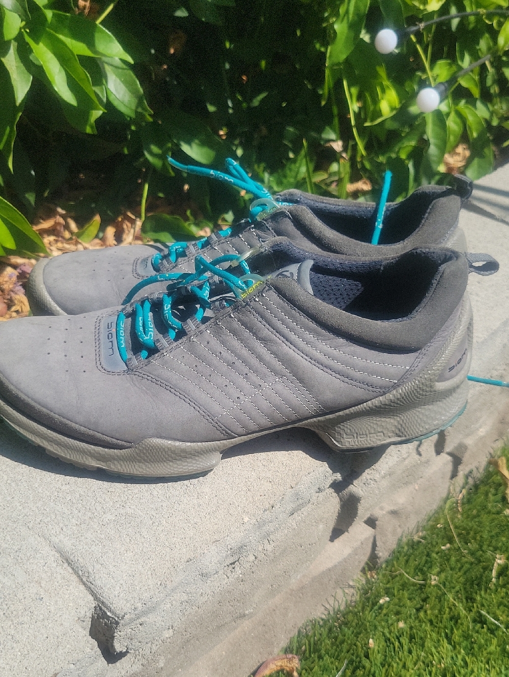ECCO Biom Sneakers in Gray with Blue Laces Golf Shoes 8.5 - Picture 15 of 15